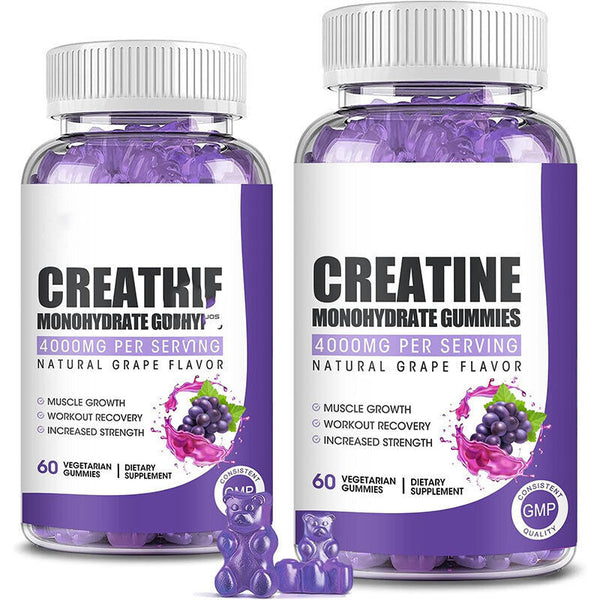 肌酸软糖creatine gummies Workout Fudge Energy Supplement 60 pills