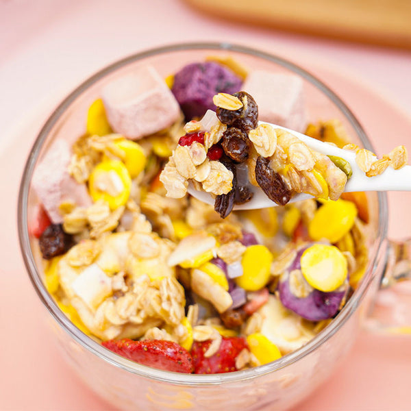 Muesli Fruit Oatmeal Dry 500g Jar Yogurt Snack Breakfast Meal Replacement