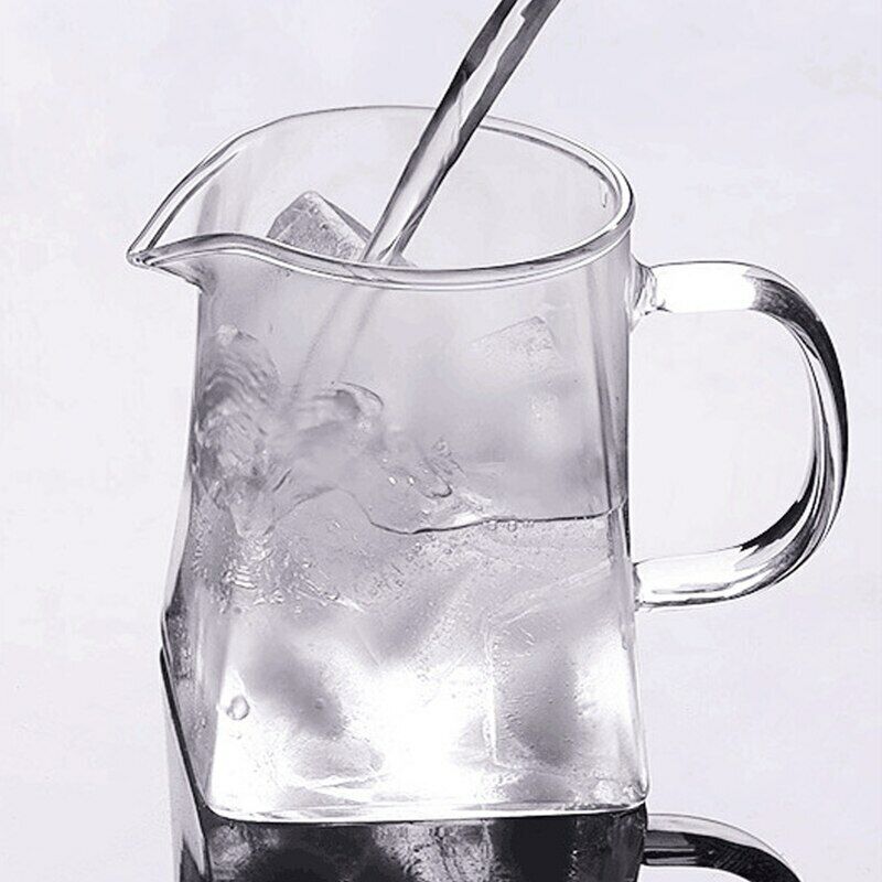 Tea Pot Glass Sqaure Teapot Flower Tea Milk Coffee Pot with Infusers and Lid