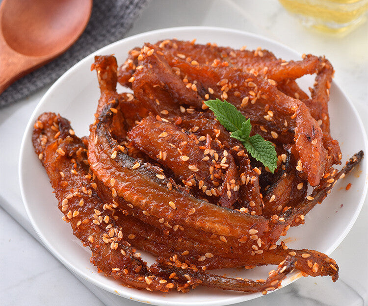 Spicy Bombay Duck Dried Fish Slices Ready-to-eat Seafood Snacks Specialty