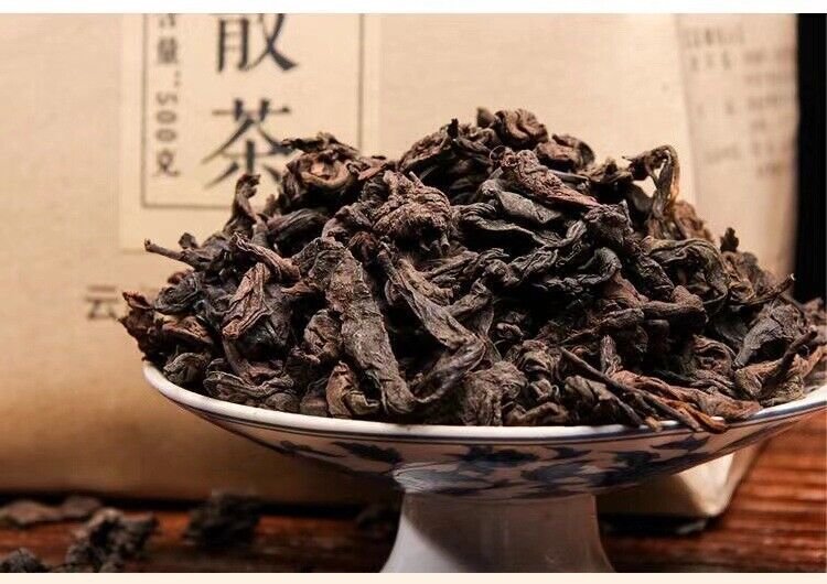 HelloYoung 500g Yunnan Pu'er tea ripe tea camphor pu'er tea loose tea big leaf seed ripe