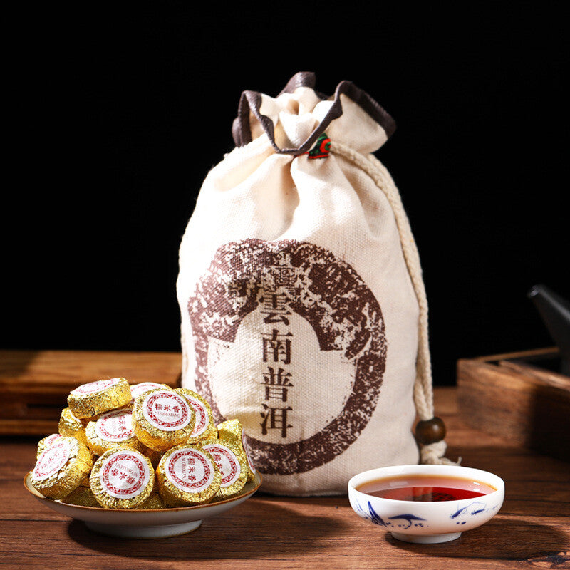 500 grams Yunnan Glutinous Fragrant Xiao Tuo Tea Pu'er Ripe Tea Small Jade Cake