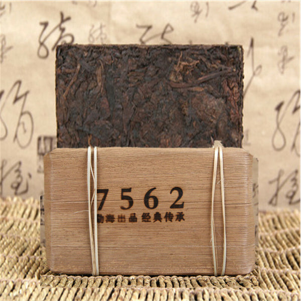Puer Tea 250g Yunnan Shu A Grade Menghai Xing Hai Ripe Pu-erh 7562 Brick Old Tea