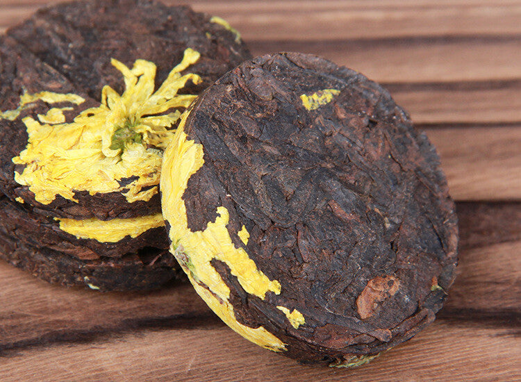 500g Ripe Pu'er Aged Tea  Chrysanthemum Pu-erh Tea Cake Small Tuo Tea