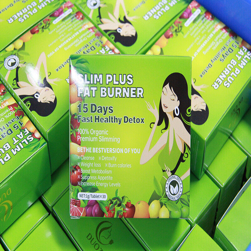 SLIM PLUS Fat Burner Detox Tablets Glutathione & Turmeric 30 Tablets