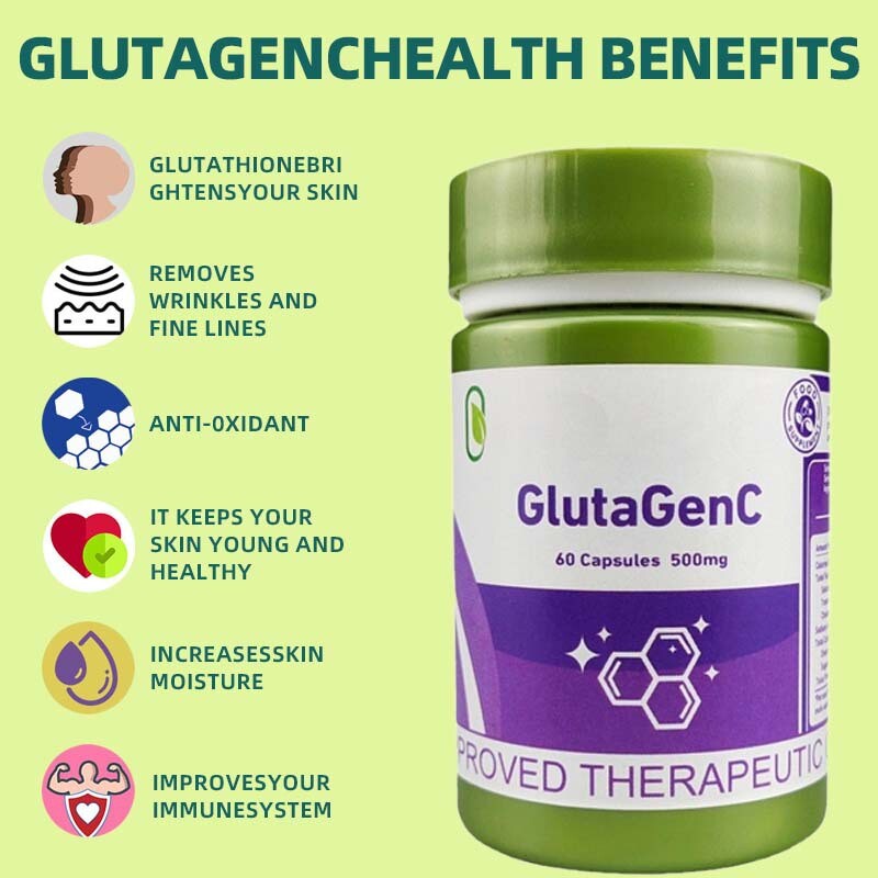 Glutagen C Whitening Capsules for Skin Brightening and Anti-Aging Support 60ct