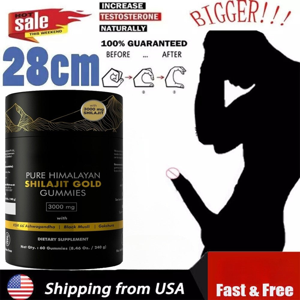 Pure Himalayan Shilajit Gummies Gold I Lab Tested I No Added Sugar I Ashwagandha Main image