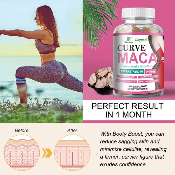 Curve Maca Gummies  3g* 60 pcs/bottle Butt Enhancement Gummy