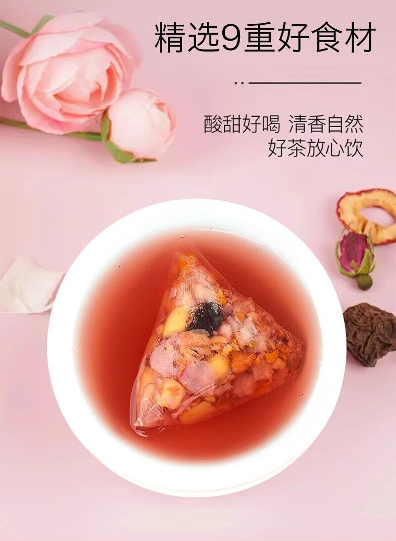 Plum, Hawthorn, Poria, Apple, Rose, Mulberry, Dried Tangerine Peel Fruit Tea