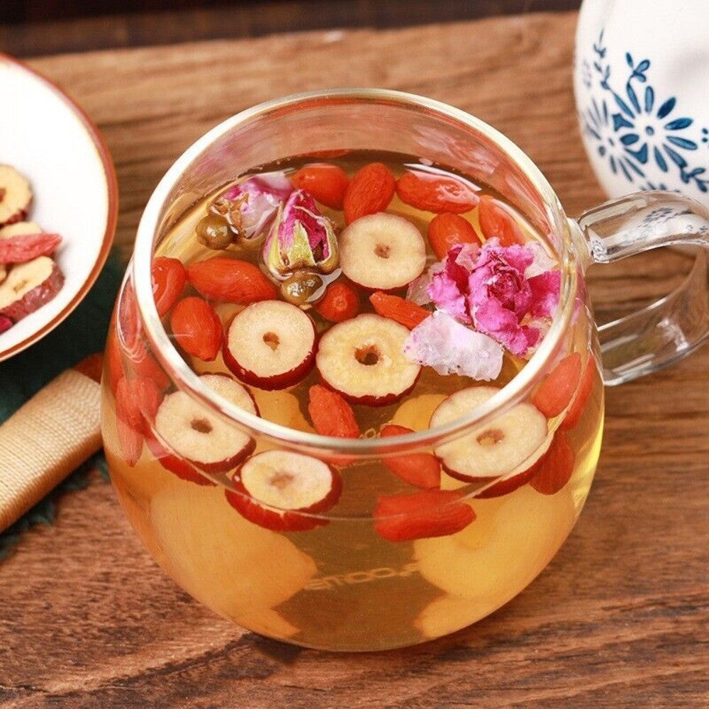 Longan Red Date Goji Rose 10 Treasure Herbal Tea Chinese Natural Blend