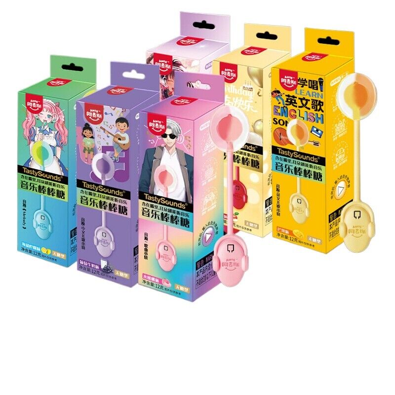 Music Lollipop Peach Flavor Singing Lollipop 会唱歌的传声棒棒糖