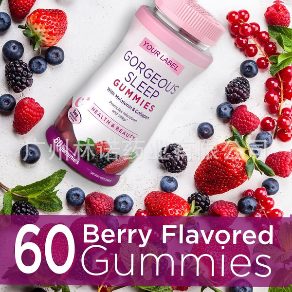SLEEP+BEAUTY GUMMY: 5 mg ; 100mg Collagen, 60 Count