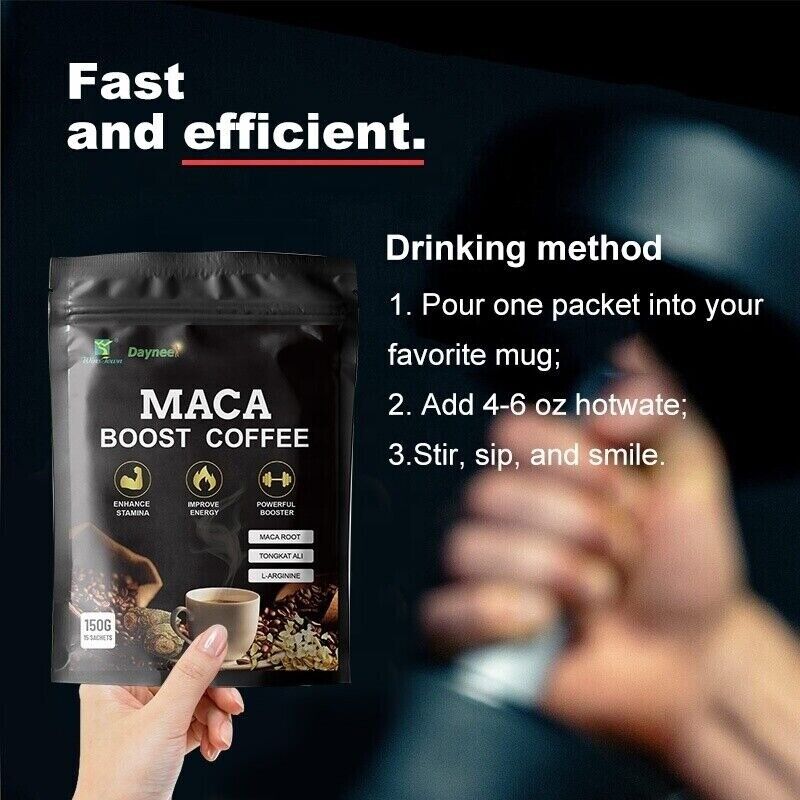 Max Man Power Maca Energy Coffee tongkat Herbal instant Maca coffee 10g*15bags