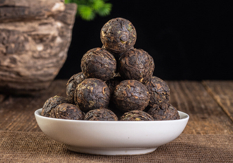 500G Yunnan Pu'er Tea Glutinous Fragrant Xiaotuo Old Ripe Tea Dragon Ball Tea
