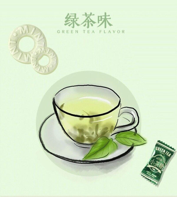Tea Flavored Candy Circles Black Green Oolong Delicious Snack