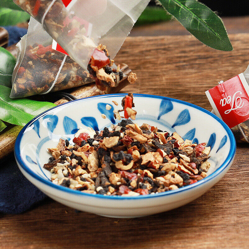 HelloYoung 7g*15 Bags Organic Hongzao Jupi Healthy Herbs Teabag Five Treasures Herbal Tea Secondary image