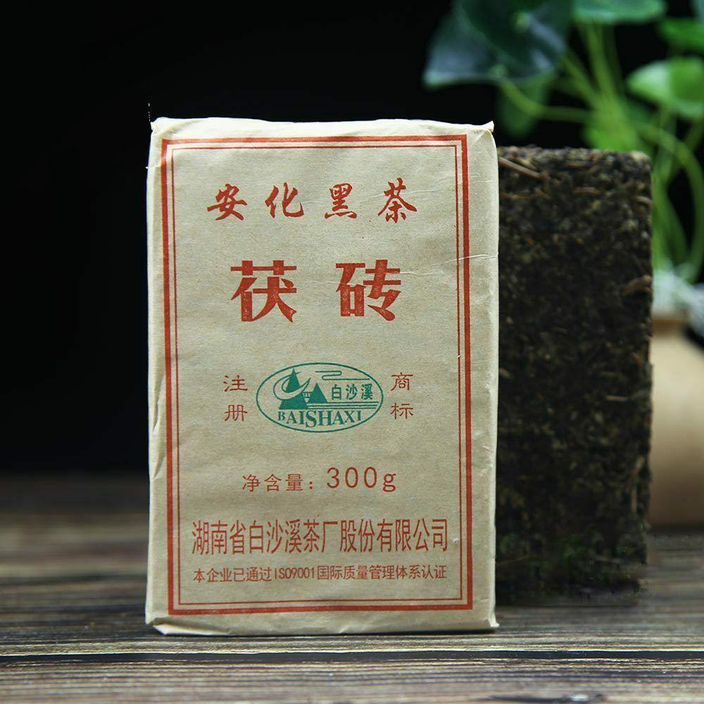 300g Premium Grade Anhua Baishaxi Golden Flower Dark Tea Fu Brick Main image