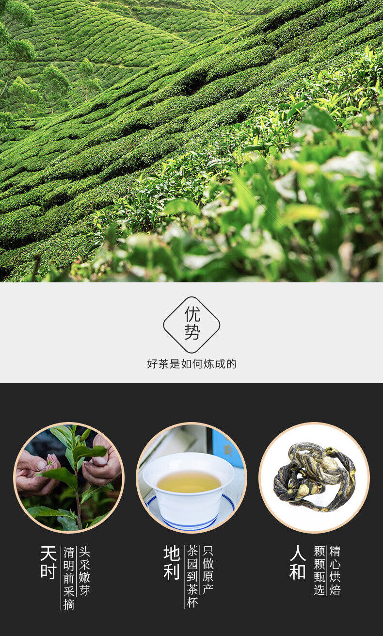 HelloYoung Bi Luo Chun Special Offer Boxed Jiangsu Green Tea Ming Qing New Tea 80g/16packs