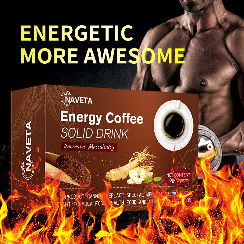 Energy Coffee Solid Drink Ground Black Coffee 10g*10 Packs Health Care