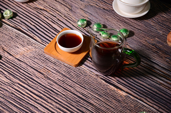 HelloYoung 500g Yunnan lotus leaf mini tuo tea cake gold brick pu-erh tea ripe tea loose