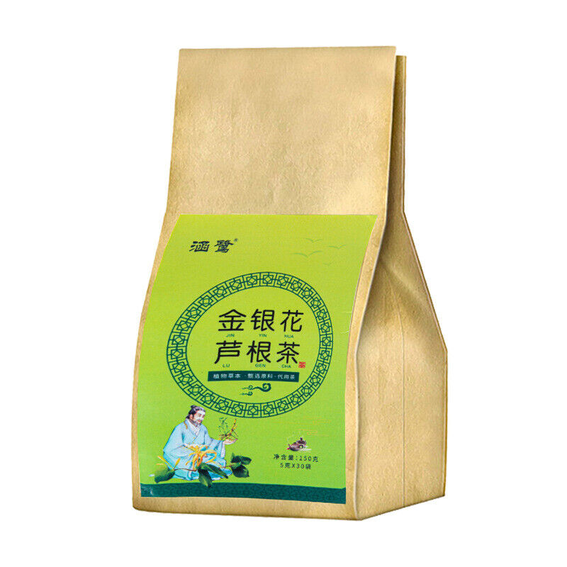 5g*30 Bags Organic Chinese Herbal Tea Honeysuckle Reed Root Herb Medicine Teabag