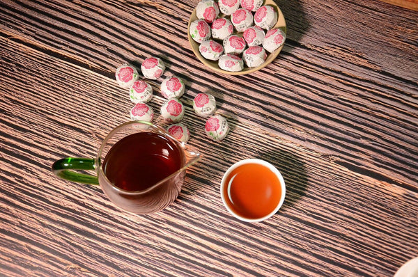 HelloYoung 500g Yunnan Pu'er Tea Leaves Jindian Tea Factory Rose Flavor Small Tuo Tea Ripe