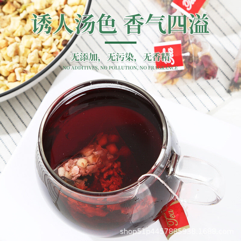 Blooming flower tea for beauty-slimming tea Beauty nourishing Qi apple rose tea Main image