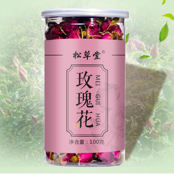 HelloYoung 100g Canned Organic Healthy Herbal Flower Tea Rose Tea Ping Yin Mei Gui Cha Tea