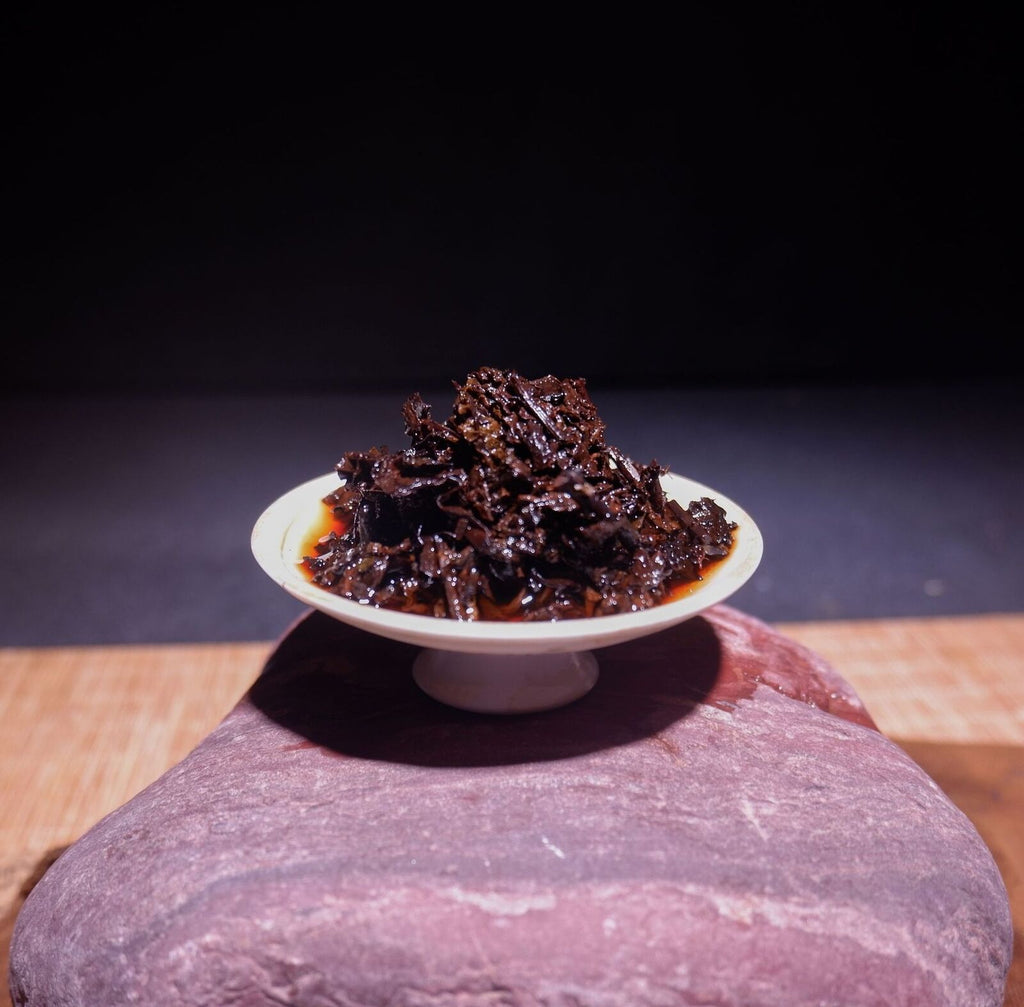 HelloYoung Yunnan Tea Tree King Puerh Tea Ripe Tea Yiwu Ripe Tea Cake 357g/12.59oz