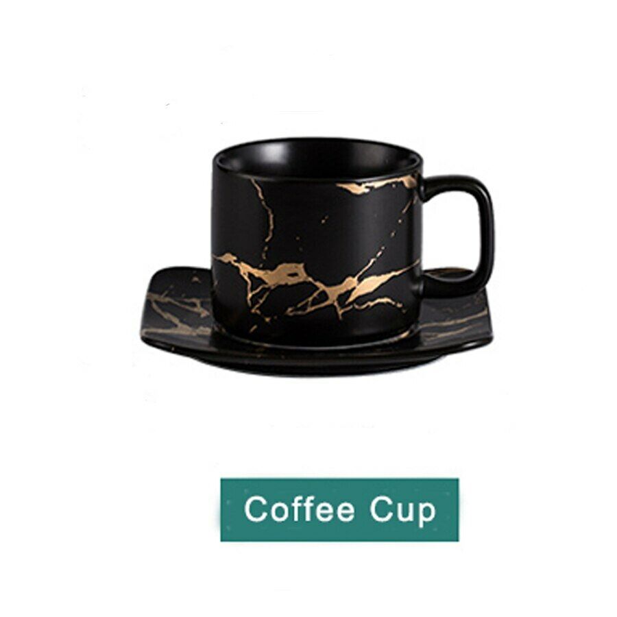Water Cup Ceramic Tea Cup Saucer Set Porcelain Tea Cup Set Black Coffee Cup Set