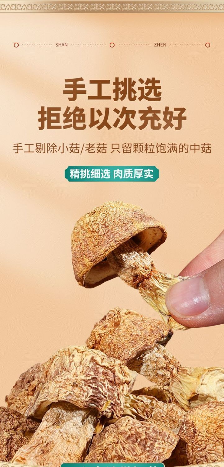 Yunnan Ji Song Rong Dried Matsutake - Sulfur-Free, for Soup