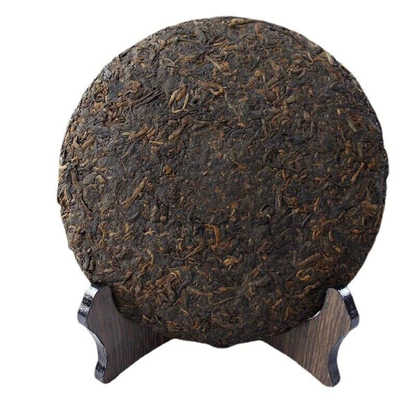 HelloYoung 357g Yunnan Pu'er Ripe Tea Aged Pu'er Ripe Cake Tea Menghai Qizi Cakes Black Tea