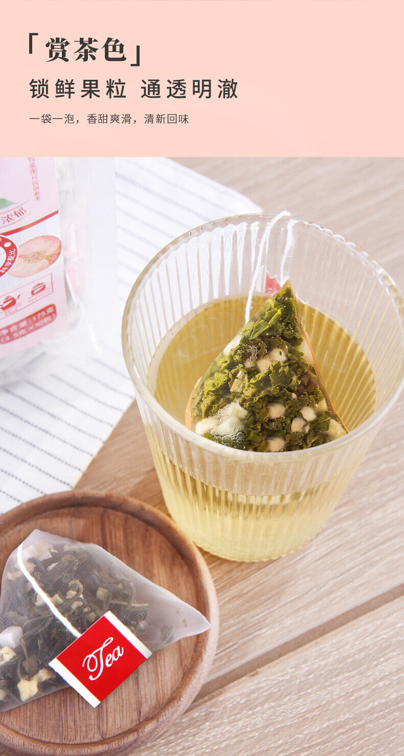 Peach-oolong Tea Triangle Bag Freeze-dried Peach-diced Tea Oolong Tea
