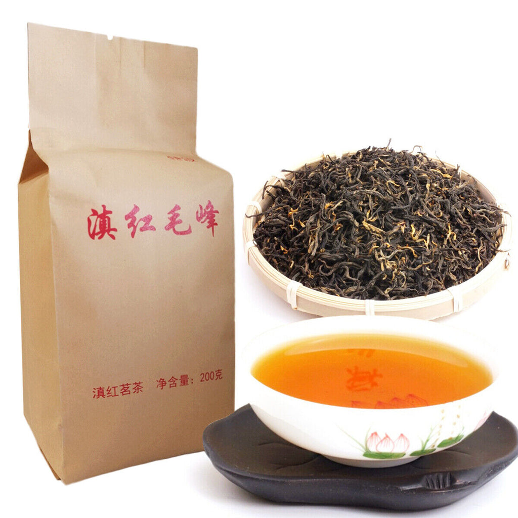 HelloYoung 200gSuperior Dian Hong Maofeng Tea Large Congou Black Tea Dianhong 100% Natural