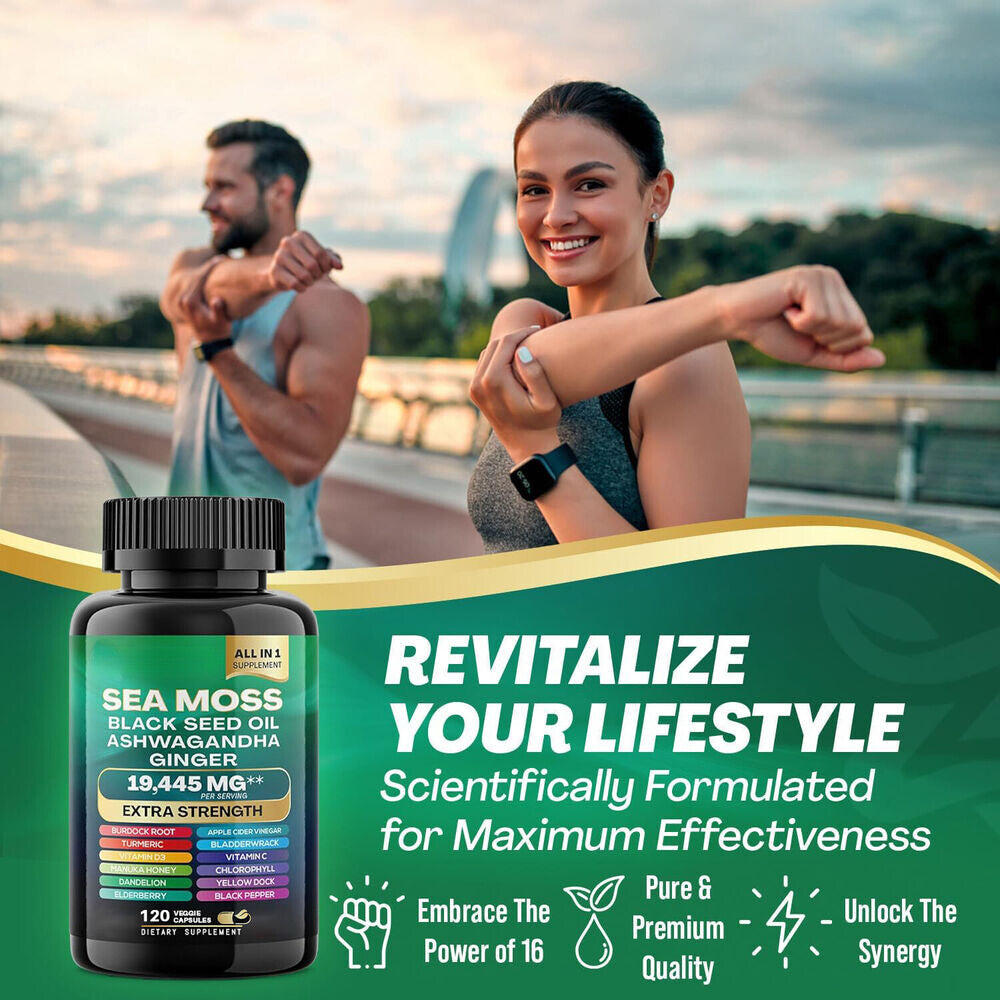 Sea Moss Bundle Black Seed Multivitamin & Shilajit Power Combo