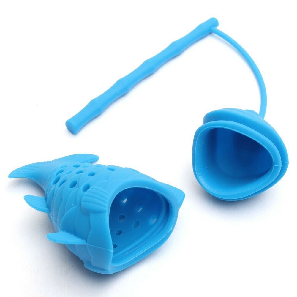 Handle Tea Infuser Fish Silicone Loose Leaf Tea Filter Strainer Diffuser TeaTool