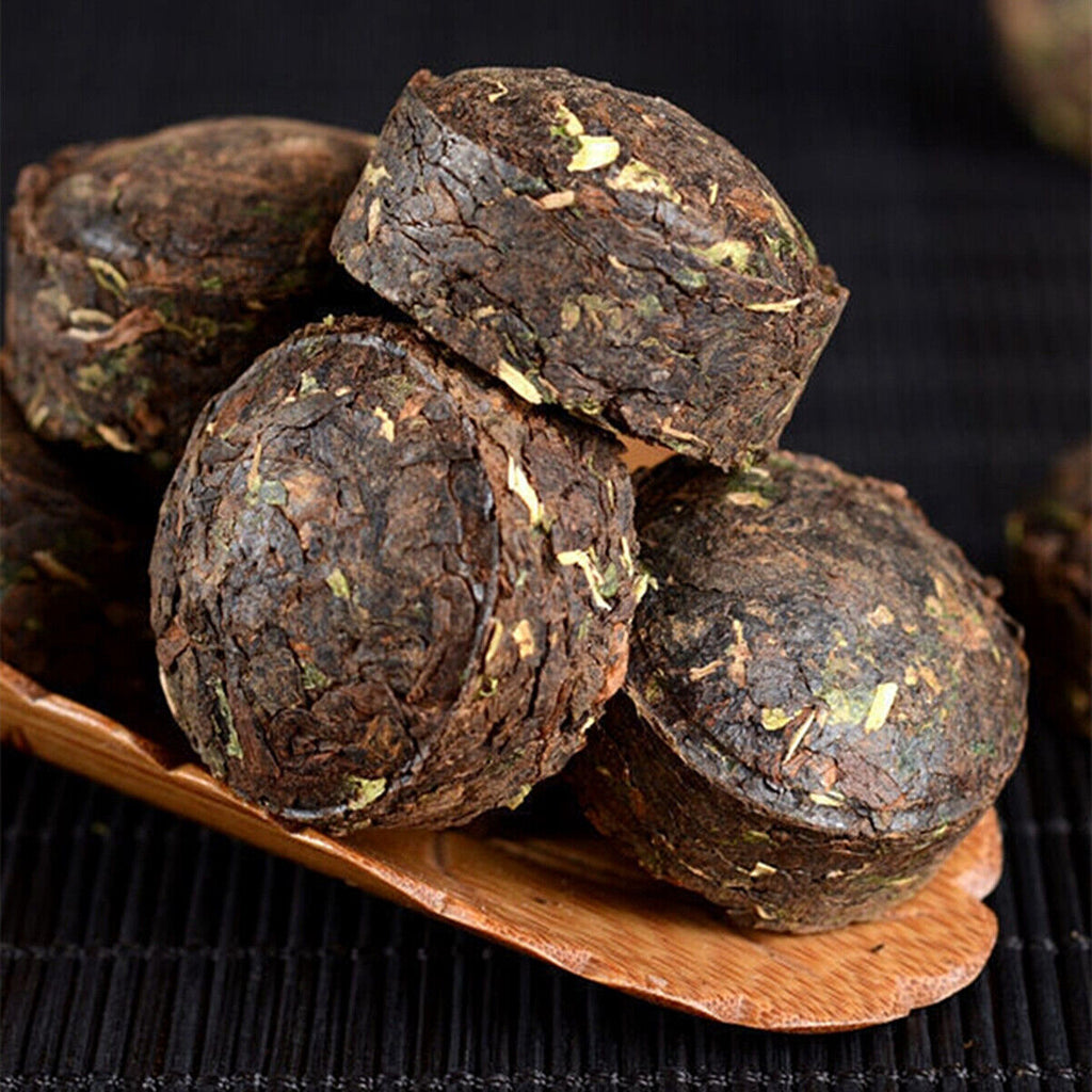 Mini Tea Cake Healthy Drink Pu-Erh Ripe Tuocha Golden Bag 200g Pu'er Black Tea
