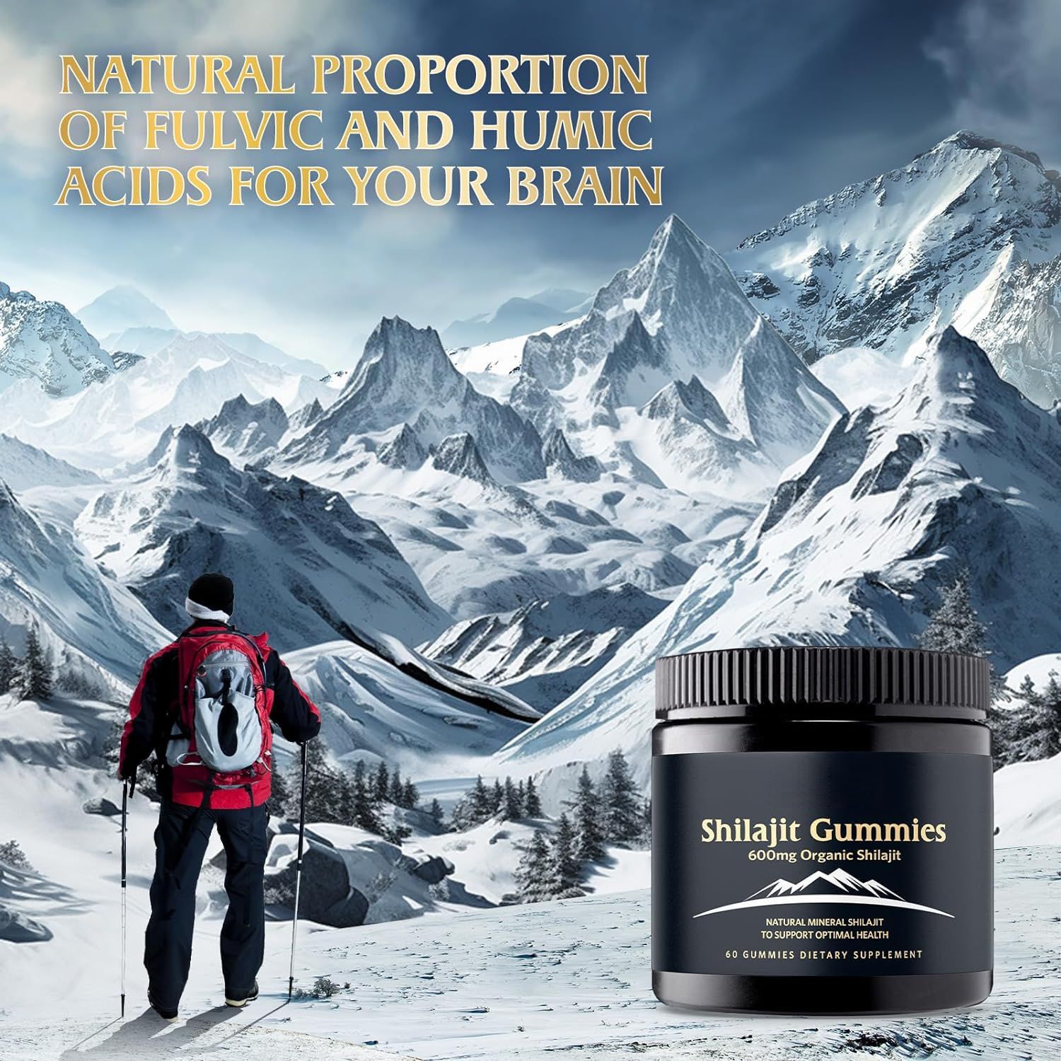 Himalayan Shilajit Gummies,Organic,Extremely Potent,Boost Energy,Stress Relief
