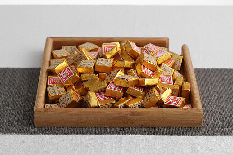 HelloYoung Menghai Pu'er ripe tea small square brick tea leaves sinensis word Pu'er tuocha