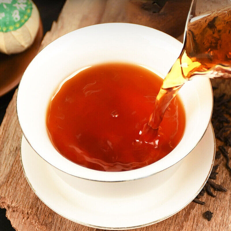 HelloYoung TeaOld Pu-erh Cooked Tea Diet Tea Puer Black Tea 250g Organic Small Orange Peel