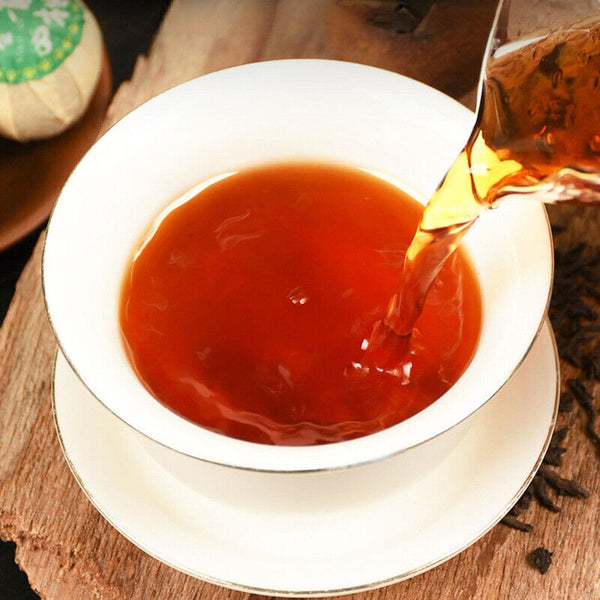 HelloYoung TeaOld Pu-erh Cooked Tea Diet Tea Puer Black Tea 250g Organic Small Orange Peel