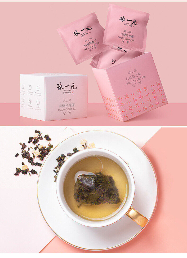 Premium White Peach Oolong Tea Bags with Honey Peach Flavor Cold Brew 30g