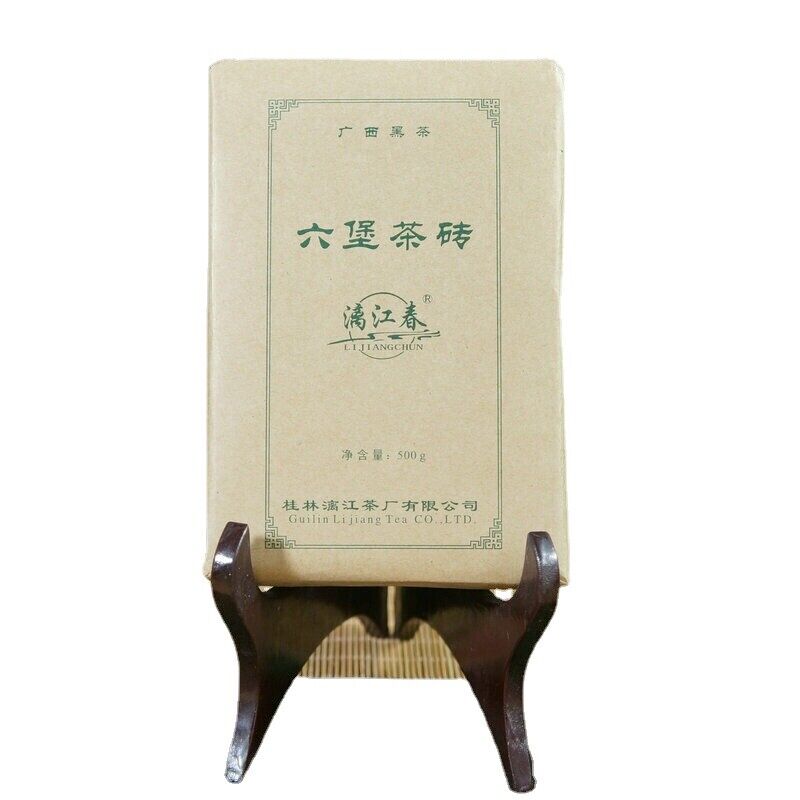 HelloYoung 500g Liu Pao Rice Brick Tea Guangxi Aged Liubao Tea Black Tea Dark Tea