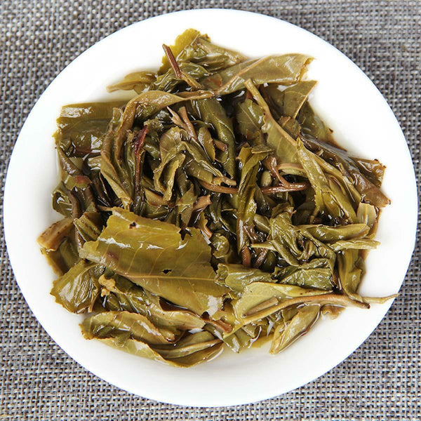 HelloYoung Bingdao Golden Leaf Ancient Tree Candy Sweet Tea Yunnan Puerh Cha Tea Brick 500g