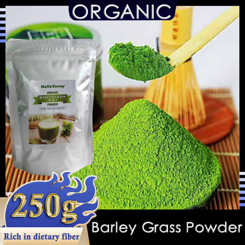 Organic Barley Grass Powder Juice Drink 250g Non-GMO Vegan Cold-Juiced
