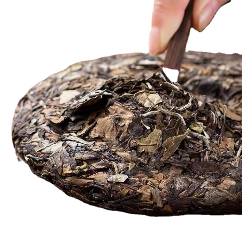 HelloYoung 350g Fuding high mountain white tea aged day sun old tea cake gongmei shoumei Secondary image