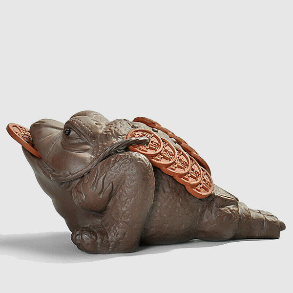 Tea Pet Yixing Brave Lucky Toad Boutique Tea Accessories Chinese Tea Pet