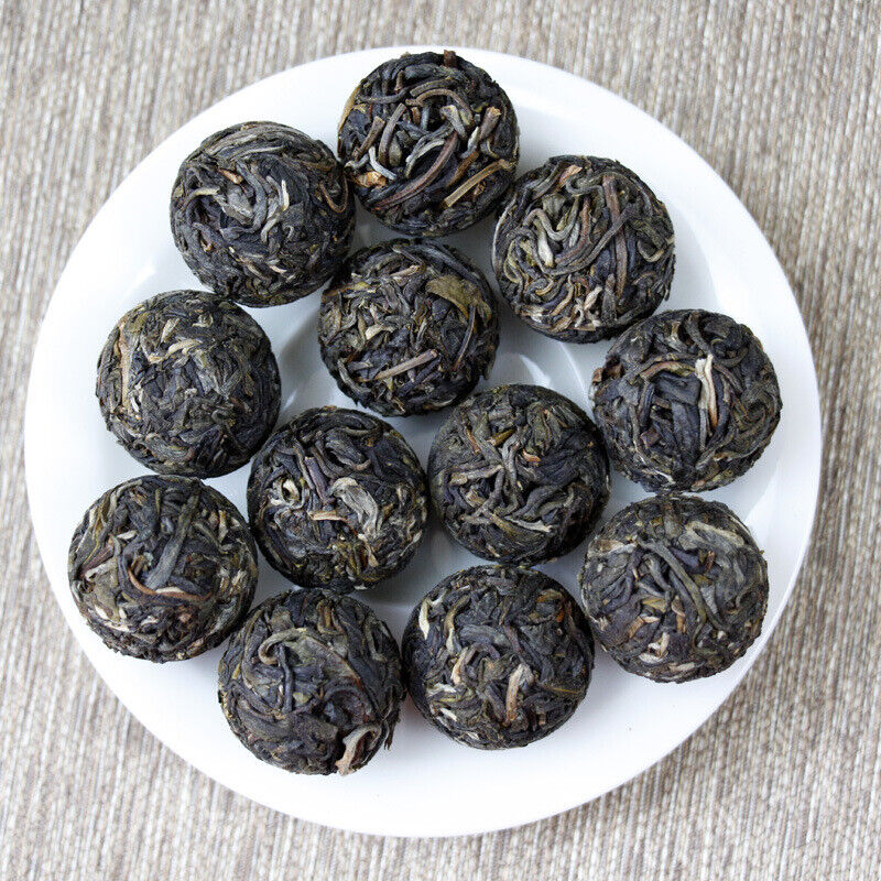 HelloYoung Dragon Pearl Tea Raw Pu-erh Tea White Moonlight White DianhuoTea From 10 pcs.