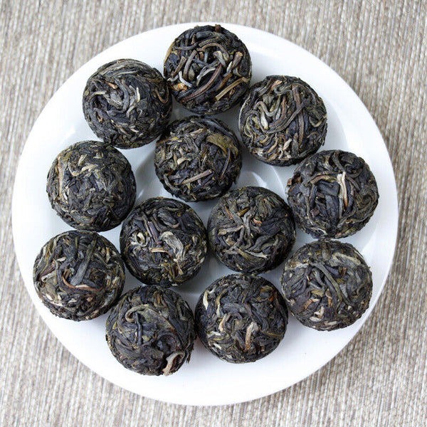 HelloYoung Dragon Pearl Tea Raw Pu-erh Tea White Moonlight White DianhuoTea From 10 pcs.