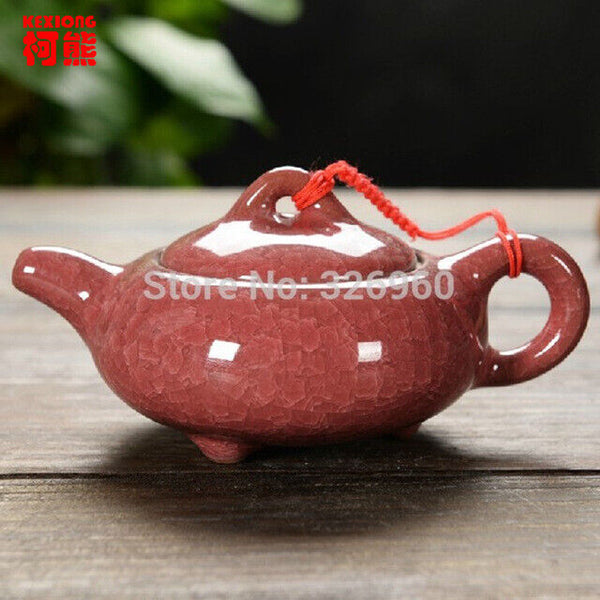 Colorful Ice Crackt Teapot Ceramic TeaSet Infuser Kettle Chinese Service Pottery